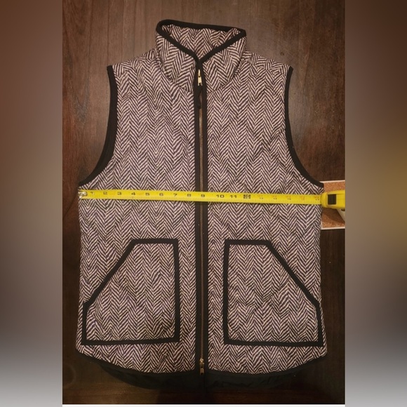 J. Crew Black and White Herringbone Vest - Picture 6 of 7